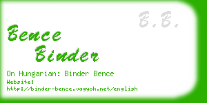 bence binder business card